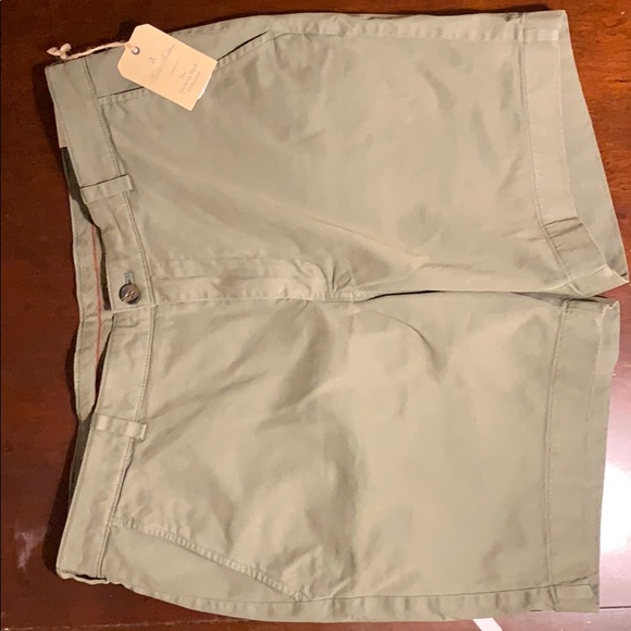 9” stretch chino short- olive color - Picture 2 of 8